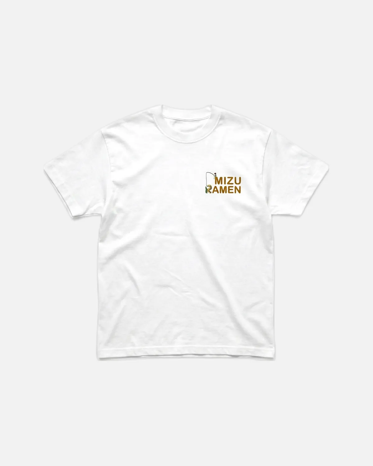 釣り人柄のホワイトのTシャツ